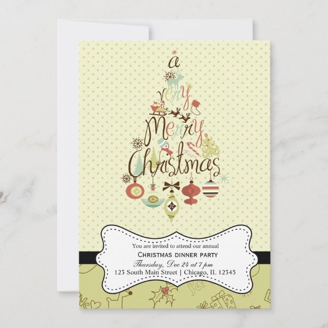 Convite Retro Natal (Frente)