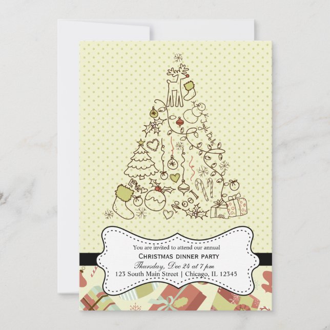 Convite Retro Natal (Frente)