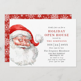 Convite REtro Papai Noel Natal HOLIDAY ABEN HOUSE