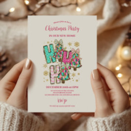 Convite Retro Pink Nutcracker Christmas