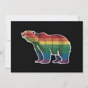 Convite Retro Polar Arco Arco-Íris Lésbica LGBT Orgulho ga