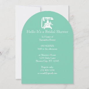 Convite Retro qualquer padrão de telefone colorido