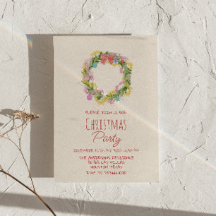 Convite Retro Quirky Colorky Arco Wreath Party