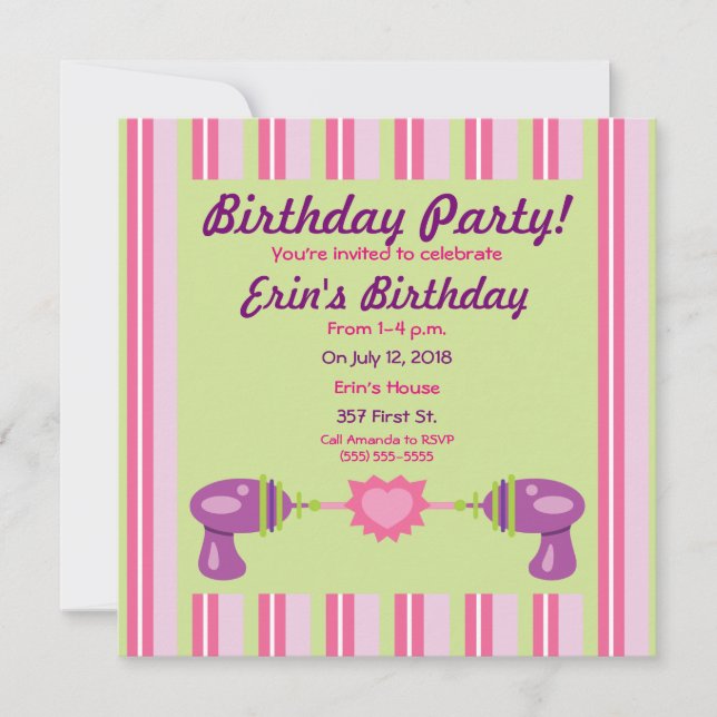 Convite Retro Raygun Love (Frente)