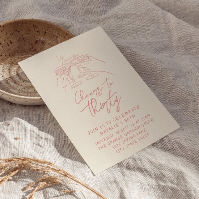 Convite Retrô Retraiu Cheios Para Trinta aniversário de 30 (Criador carregado)