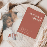 Retro Simples | Antigo Rosa Monograma de Fotografi