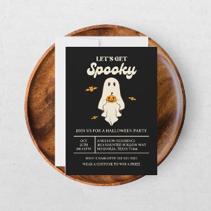 Convite Retro Vamos Ficar Assustadores Halloween