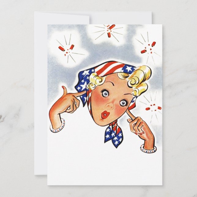 Convite retro vazio da surpresa do verão do (Frente)