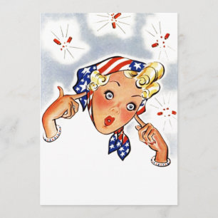 Convite retro vazio da surpresa do verão do