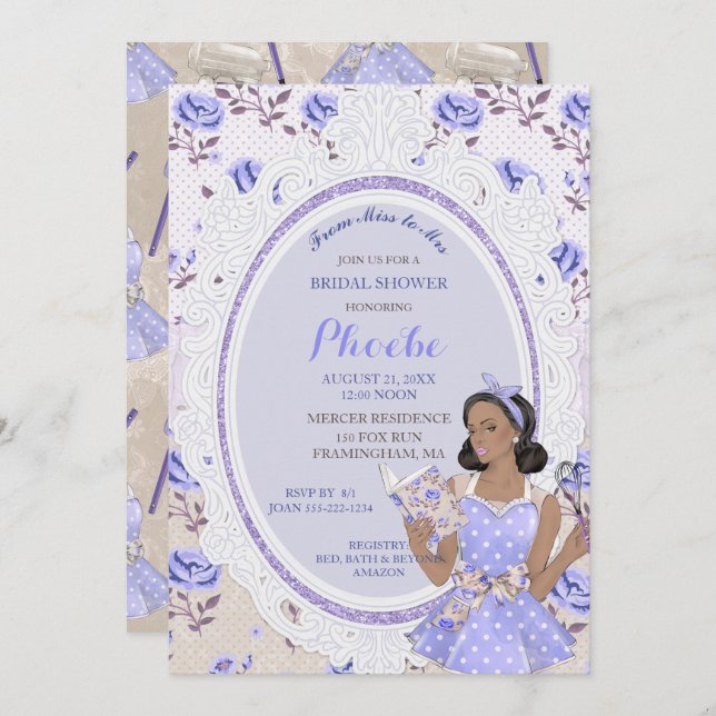 Convite Retro Vintage 50 Etnia (Frente/Verso)