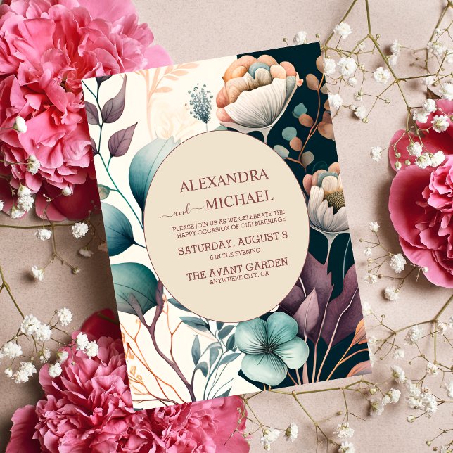 Convite Retro Vintage Sessenta Casamento Terracotta (Criador carregado)