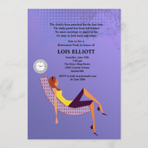 Convite Retroceda acima seu partido de aposentadoria fême