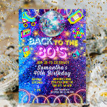 Convite Retroceder para a Festa de Luz Neon Vívida Colorid<br><div class="desc">Traga seus hóspedes de volta para a era vibrante dos anos 80 com nossos Convites de festas de aniversários Neon Glow! Estes convites captam a essência dos anos 80 com suas cores neonatais ousadas e vívidas, reminiscentes dos símbolos e modas icônicos da época. As pintas fluorescentes, blues elétricos, amarelos de...</div>