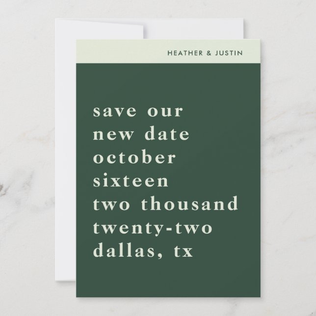 Convite Retrografia Simples Minimalista Salva A Data I (Frente)