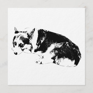 Convite Reúna Tinta, Corgi Aconchegante