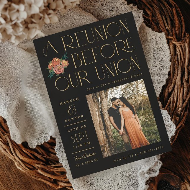 Convite Reunião Antes do Evento de Pré-Casamento da União  (Criador carregado)