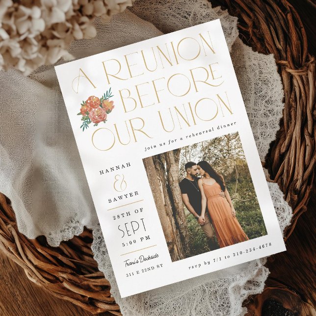 Convite Reunião Antes do Evento de Pré-Casamento da União (Criador carregado)