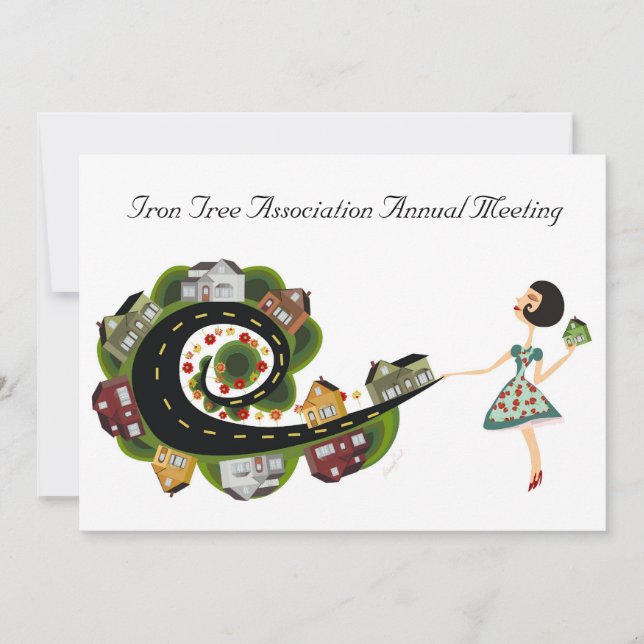 Convite Reunião anual de associação. (Frente)