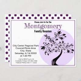 Convite Reunião da família das artes roxas e negras modern