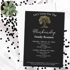 Convite Reunião da família de Trabalho de arte de árvore D