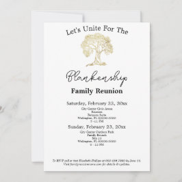 Convite Reunião da família de Trabalho de arte de árvore D