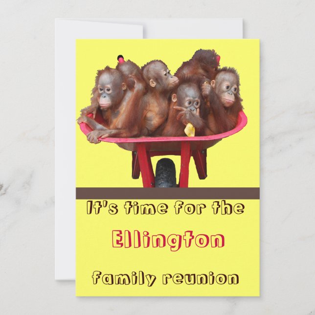 Convite Reunião da Família Engraçada (Frente)