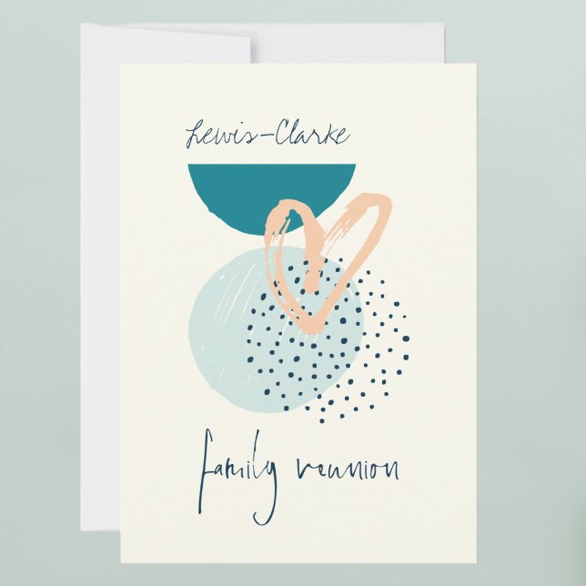 Convite Reunião da família Modern Boho (Criador carregado)