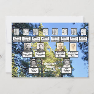 Convite Reunião da Família Pine Tree Forest Photo 3 Gene