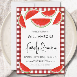 Convite Reunião da família Summer Watermelons