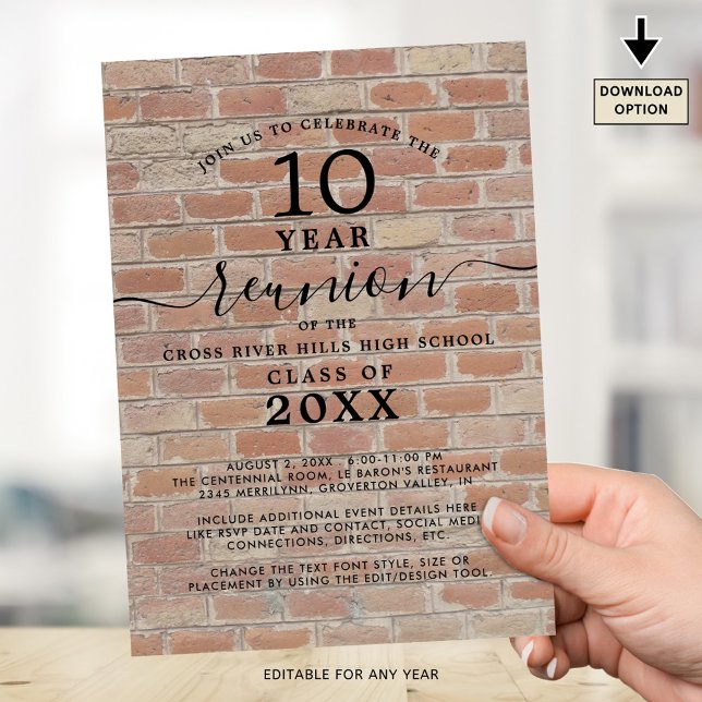 Convite Reunião de Classe a Qualquer Ano (Criador carregado)