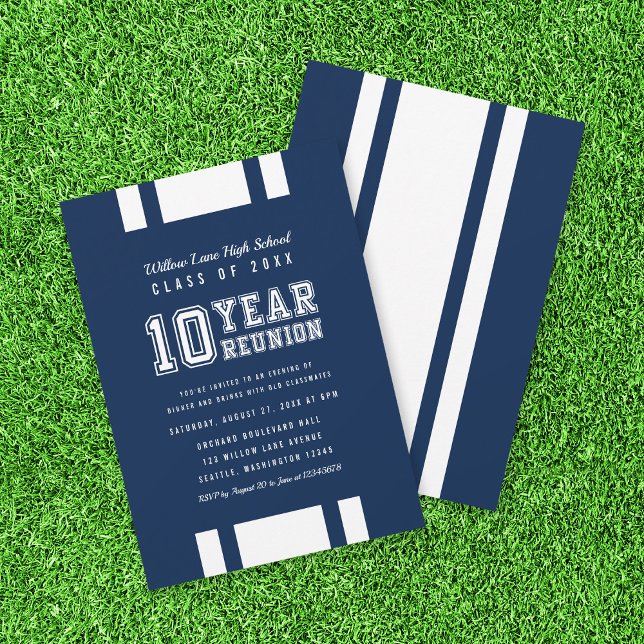 Convite Reunião de Classe da Variação de Cor Editável a 10 (Criador carregado)