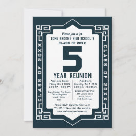 Convite Reunião de Classe de Segundo grau de Arte Azul Dec