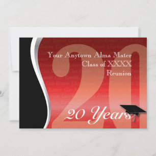 Convite Reunião de Classe Personalizável de 20 Anos