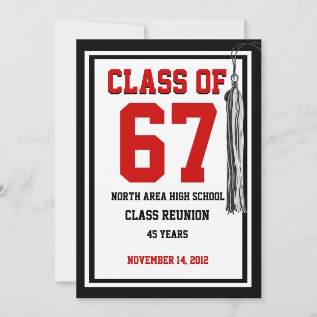 Convite Reunião de classes com cores variáveis (Frente)