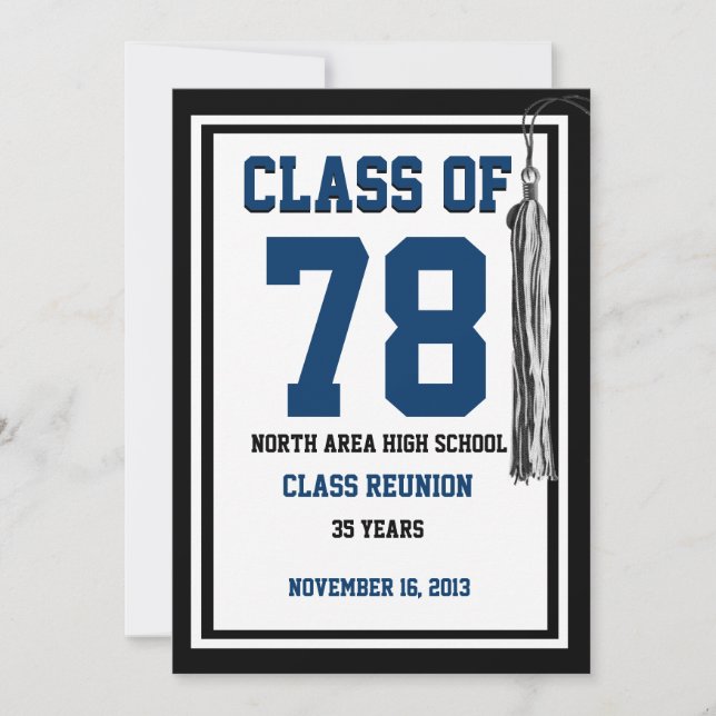 Convite Reunião de classes com cores variáveis (Frente)