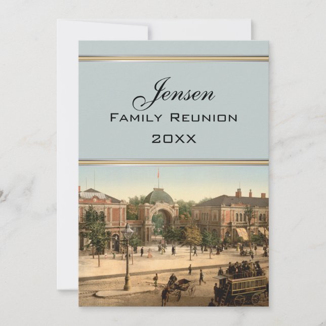 Convite Reunião de família de Copenhaga da entrada do (Frente)