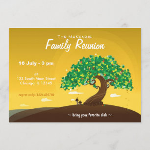 Convite Reunião de Família (Laranja)