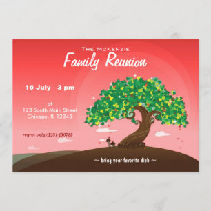 Convite Reunião de Família (Vermelho)