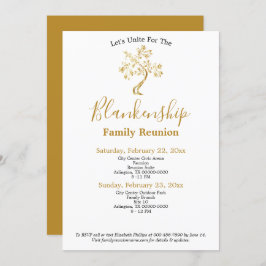 Convite Reunião de Reunião da Família em 2 Dias da Árvore 