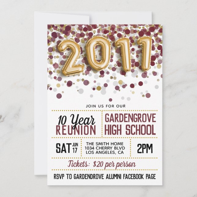 Convite Reunião do Segundo grau College 2011 (Frente)