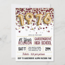 Convite Reunião do Segundo grau College de 1976