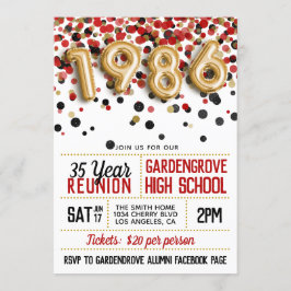 Convite Reunião do Segundo grau College de 1986