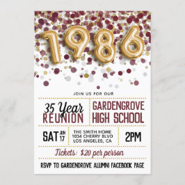 Convite Reunião do Segundo grau College de 1986