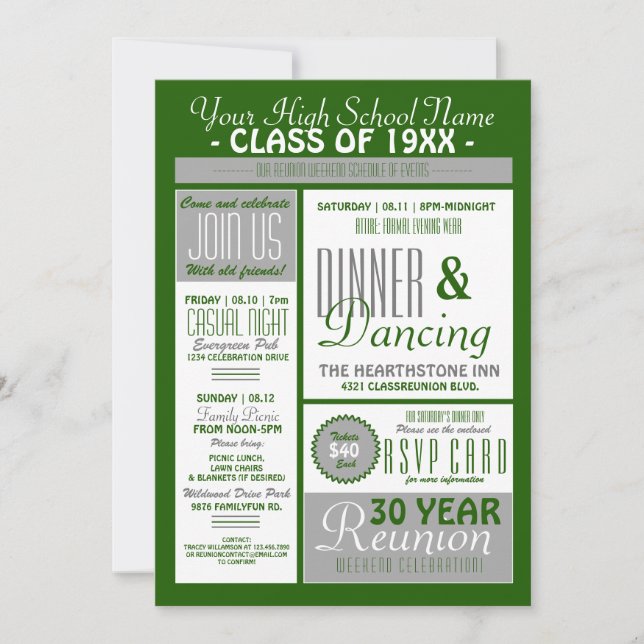 Convite Reunião do Segundo grau Estilo da Newsletter (Frente)