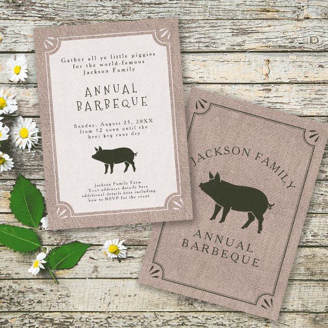 Convite Reunião Familiar Brunch Fazenda Rústica (Criador carregado)