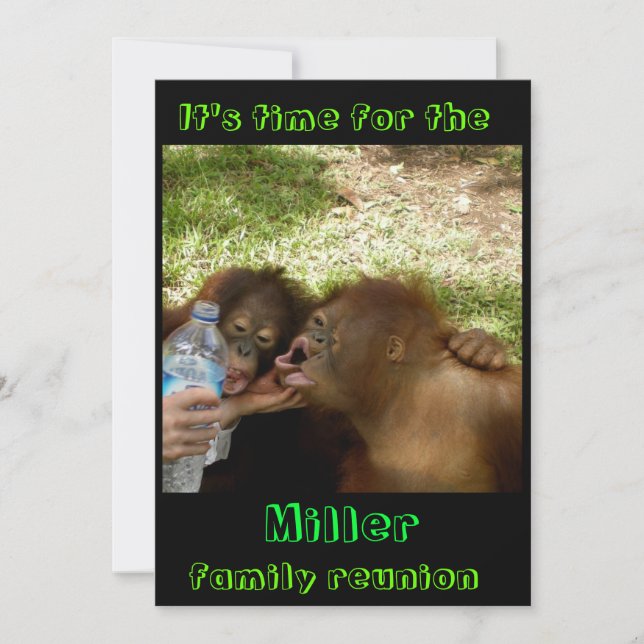 Convite Reunião Familiar Engraçado (Frente)