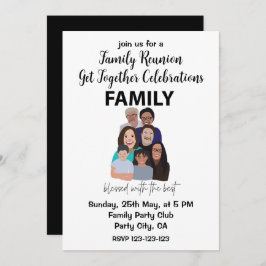 Convite Reunião Familiar Juntar Reunião Familiar Festa