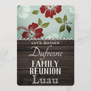 Convite Reunião Familiar Luau