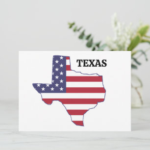 Convite Reunião Familiar 🎉 Mapa Estatal do Texas USA Flag