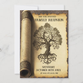 Convite Reunião Familiar - Rolagem de Árvore da Família Vi